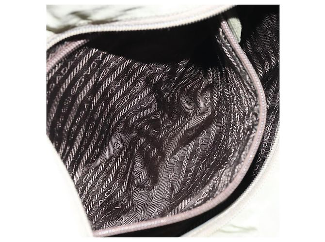 PRADA Tote Bag aus Nylon Khaki Silber authentisch gh1543 - Ansicht 22