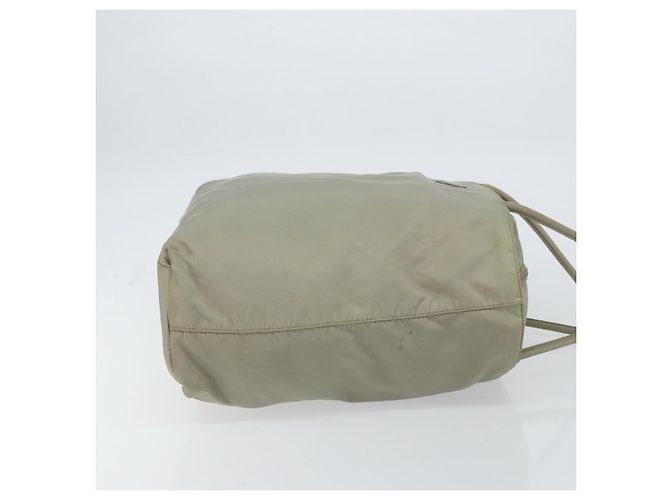 PRADA Tote Bag aus Nylon Khaki Silber authentisch gh1543 - Ansicht 3