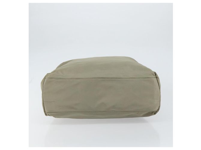 PRADA Tote Bag aus Nylon Khaki Silber authentisch gh1543 - Ansicht 5