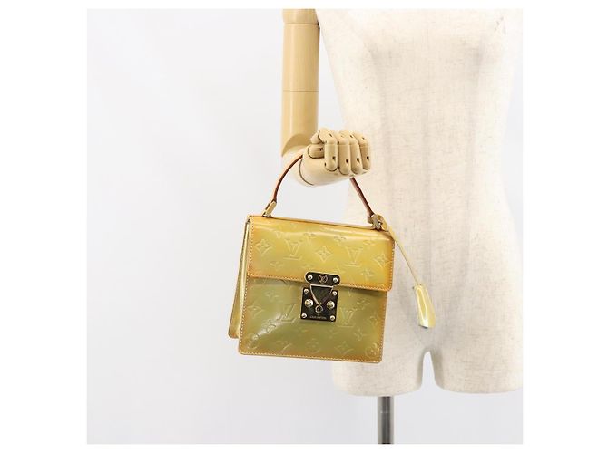 LOUIS VUITTON Borsa a mano Spring Street Monogram Vernis Grigio M91029 LV Auth gh1569 - vista 22