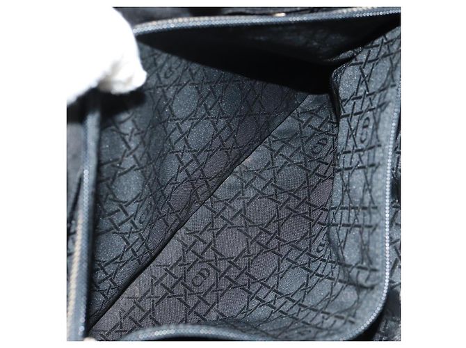 Christian Dior Borsa Lady Dior Canage in denim nero e argento Auth 160182 - vista 11