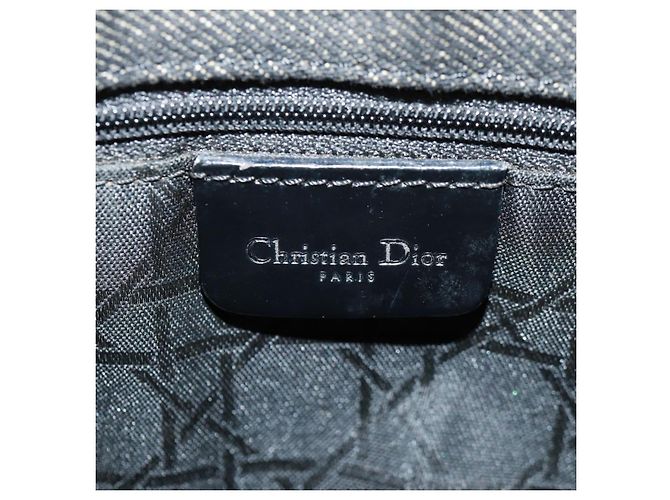Christian Dior Borsa Lady Dior Canage in denim nero e argento Auth 160182 - vista 18