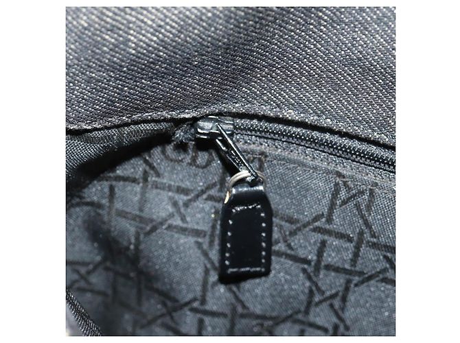 Christian Dior Borsa Lady Dior Canage in denim nero e argento Auth 160182 - vista 22