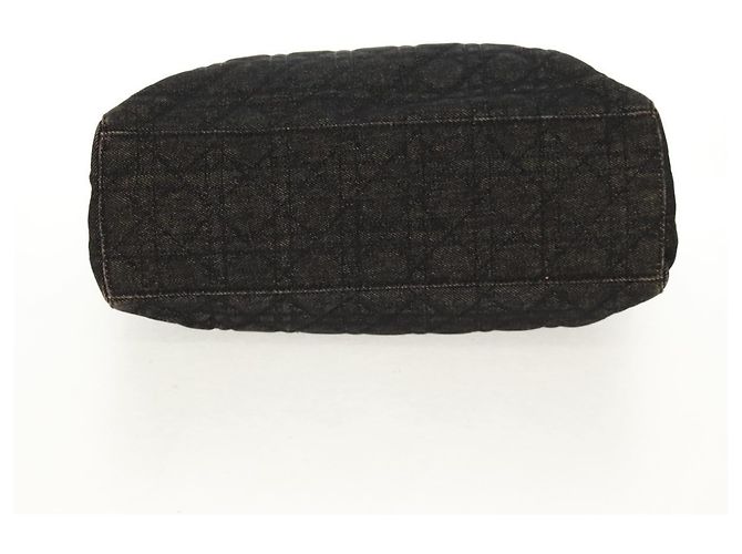 Christian Dior Borsa Lady Dior Canage in denim nero e argento Auth 160182 - vista 5