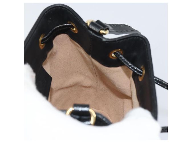 Borsa a Spalla Gucci Sherry Line Camoscio Rosso Oro Blu Navy 550620 Auth 159356 D'oro - vista 19