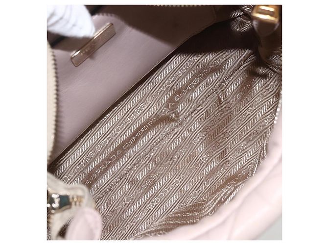 PRADA Borsa a Mano in Pelle 2 in 1 Rosa Oro Auth 159590 D'oro - vista 11