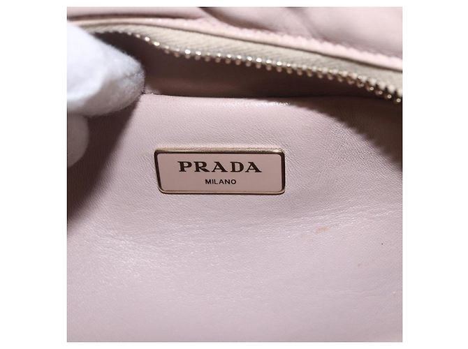 PRADA Borsa a Mano in Pelle 2 in 1 Rosa Oro Auth 159590 D'oro - vista 20