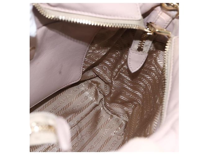 PRADA Borsa a Mano in Pelle 2 in 1 Rosa Oro Auth 159590 D'oro - vista 21