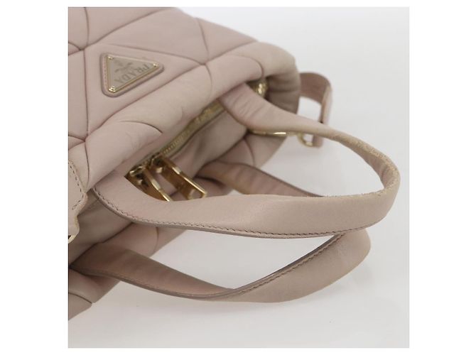 PRADA Borsa a Mano in Pelle 2 in 1 Rosa Oro Auth 159590 D'oro - vista 7