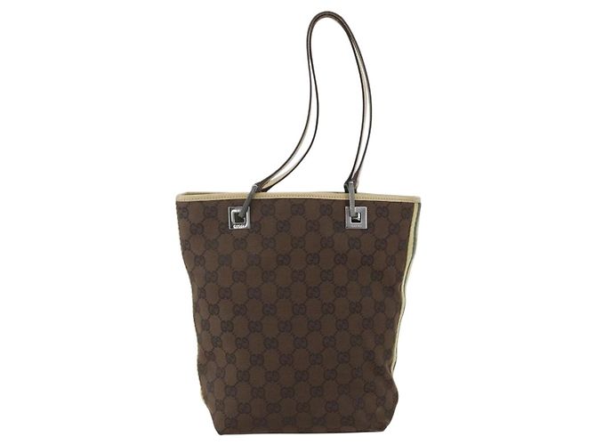 GUCCI GG Canvas Tote Bag Beige Silber 31244 Auth 160494 - Ansicht 13