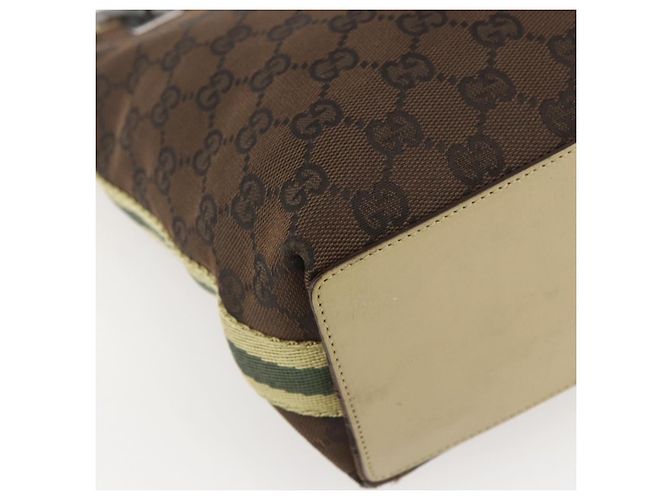 GUCCI GG Canvas Tote Bag Beige Silber 31244 Auth 160494 - Ansicht 16