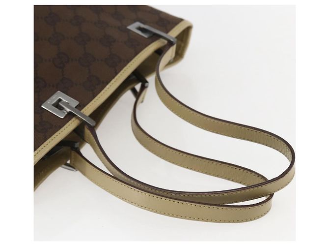GUCCI GG Canvas Tote Bag Beige Silber 31244 Auth 160494 - Ansicht 7