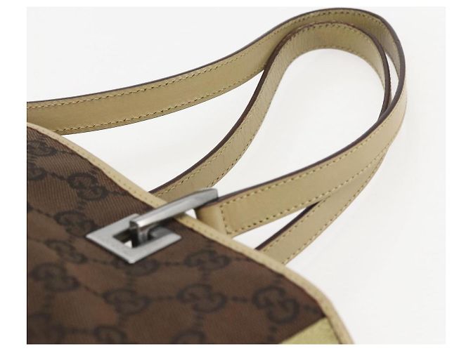 GUCCI GG Canvas Tote Bag Beige Silber 31244 Auth 160494 - Ansicht 8