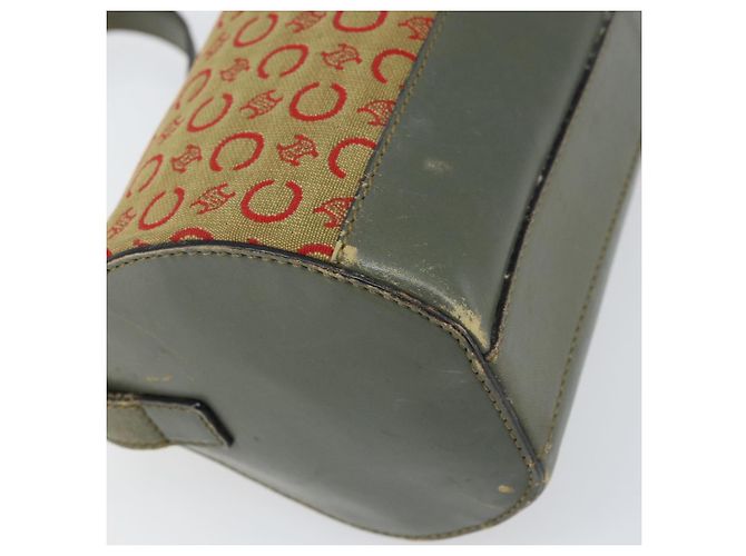 Céline Borsa a Spalla in Tela Macadam C di CELINE Khaki Oro Auth 159213 D'oro Cachi - vista 16
