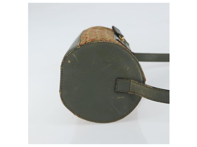 Céline Borsa a Spalla in Tela Macadam C di CELINE Khaki Oro Auth 159213 D'oro Cachi - vista 3