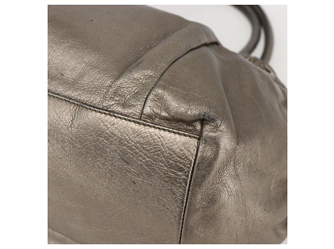 Borsa a mano Vala in pelle dorata Salvatore Ferragamo Auth 159256 - vista 9