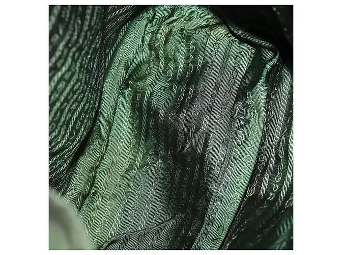 PRADA Rucksack aus Nylon grün silber authentisch 157224 - Ansicht 11