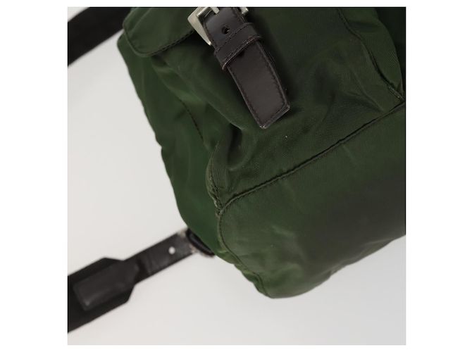 PRADA Rucksack aus Nylon grün silber authentisch 157224 - Ansicht 17