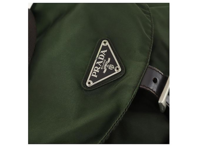 PRADA Rucksack aus Nylon grün silber authentisch 157224 - Ansicht 20