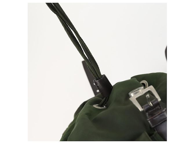 PRADA Rucksack aus Nylon grün silber authentisch 157224 - Ansicht 21