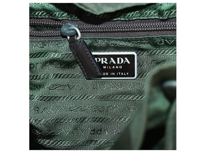 PRADA Rucksack aus Nylon grün silber authentisch 157224 - Ansicht 24