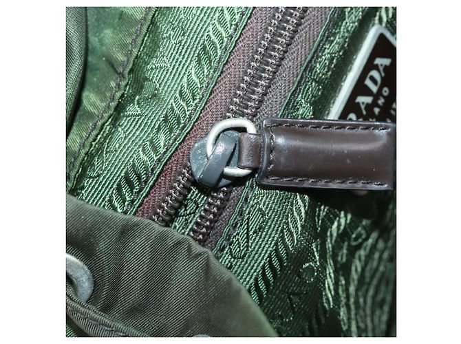 PRADA Rucksack aus Nylon grün silber authentisch 157224 - Ansicht 25