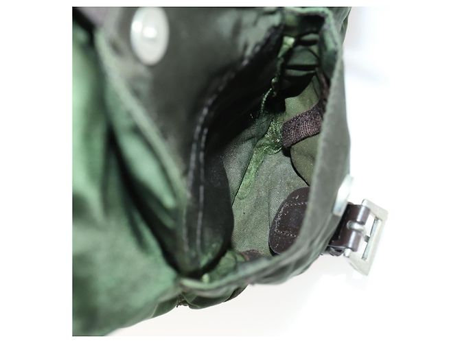PRADA Rucksack aus Nylon grün silber authentisch 157224 - Ansicht 28