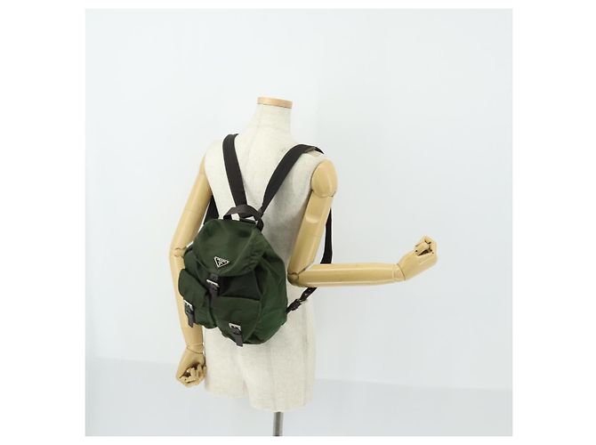 PRADA Rucksack aus Nylon grün silber authentisch 157224 - Ansicht 29