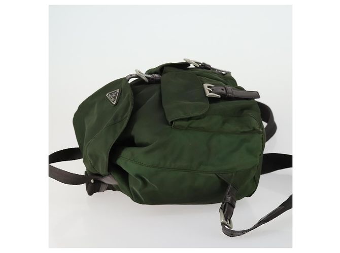 PRADA Rucksack aus Nylon grün silber authentisch 157224 - Ansicht 4