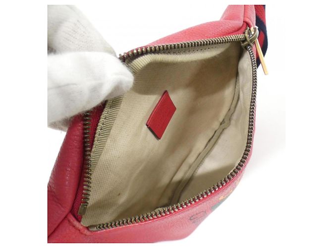 Marsupio in pelle rossa Gucci Rosso - vista 10