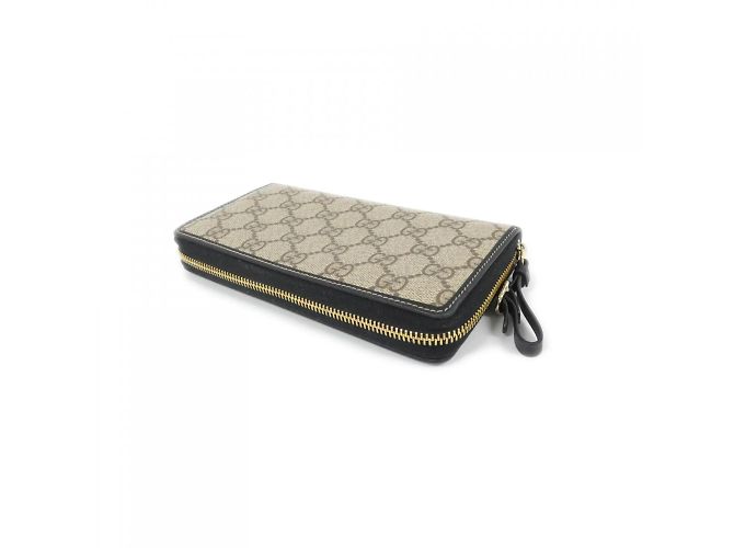 Billetera bi-fold Gucci GG Emblem Negro Beige - vista 2