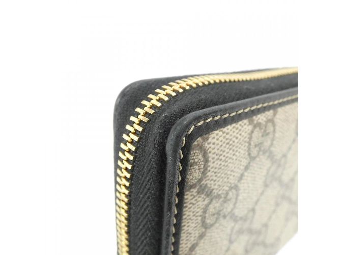 Billetera bi-fold Gucci GG Emblem Negro Beige - vista 3