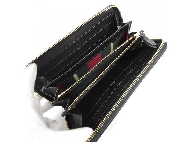 Billetera bi-fold Gucci GG Emblem Negro Beige - vista 6