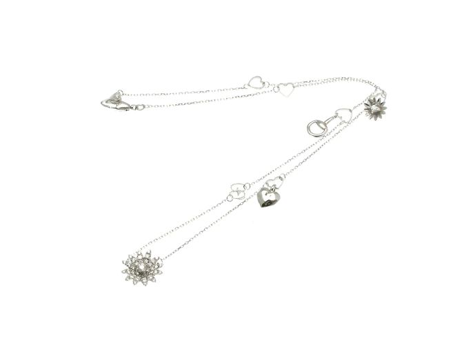 Collana Gucci Flora in oro bianco con diamanti Argento - vista 10