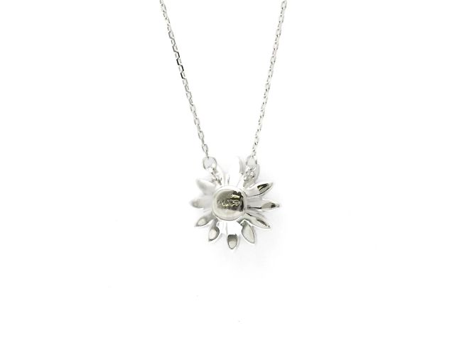 Collana Gucci Flora in oro bianco con diamanti Argento - vista 2