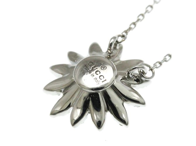 Collana Gucci Flora in oro bianco con diamanti Argento - vista 4