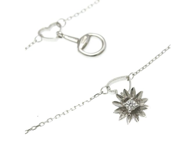 Collana Gucci Flora in oro bianco con diamanti Argento - vista 6