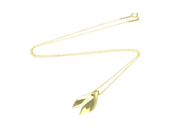 Tiffany & Co Colar Tiffany Leaf Fin em Ouro Amarelo (18K) Dourado - vista 15