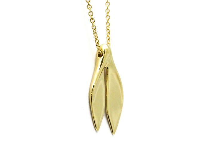 Tiffany & Co Colar Tiffany Leaf Fin em Ouro Amarelo (18K) Dourado - vista 3
