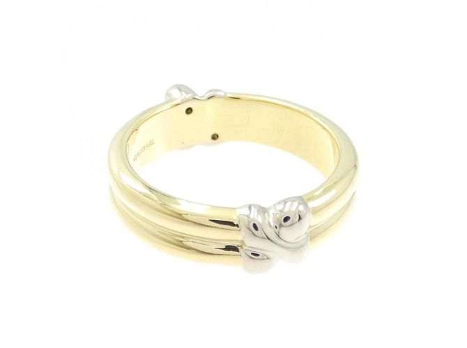 Anello con diamante Tiffany & Co in oro bianco e giallo 18K D'oro - vista 3