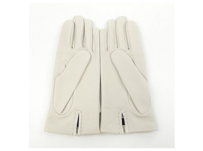 Guanti Hermès Beige Crema Crudo - vista 2