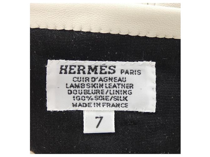 Guanti Hermès Beige Crema Crudo - vista 3