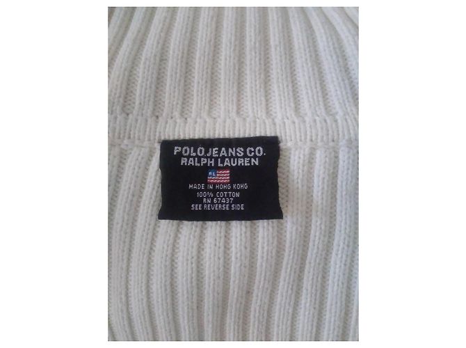 Polo Ralph Lauren Rollkragenpullover Baumwolle Ecru Roh - Ansicht 3