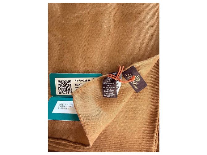 Chal Firma LORO PIANA Beige Mostaza Coñac Marrón claro - vista 4