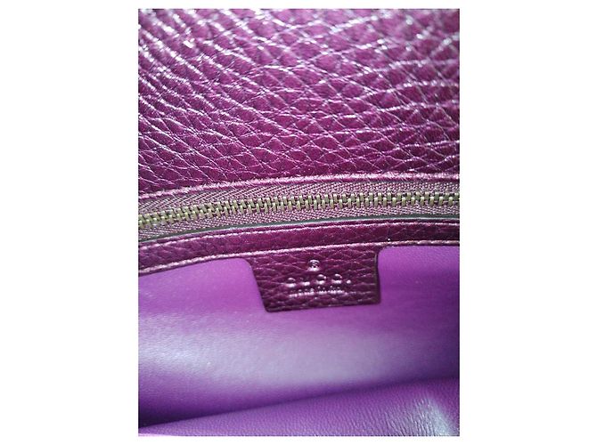 Pochette Gucci in pelle grana viola Porpora - vista 3