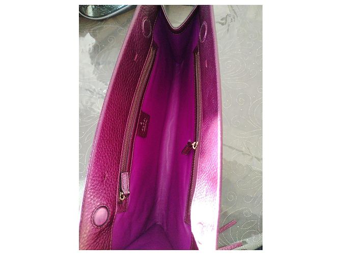 Pochette Gucci in pelle grana viola Porpora - vista 4