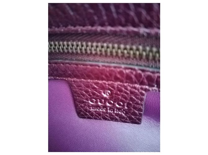 Pochette Gucci in pelle grana viola Porpora - vista 5