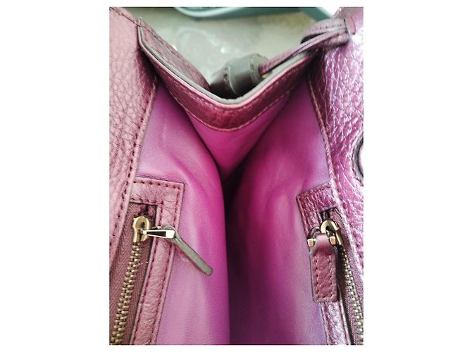 Pochette Gucci in pelle grana viola Porpora - vista 6