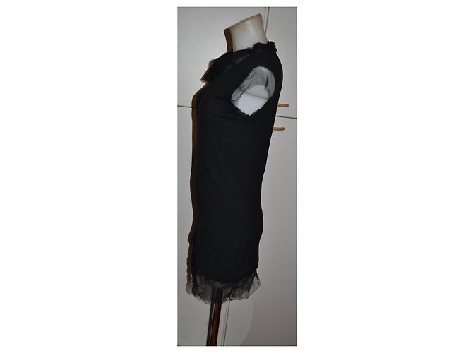 Abito Lanvin nero in lana e seta Taglia 42 IT - vista 3