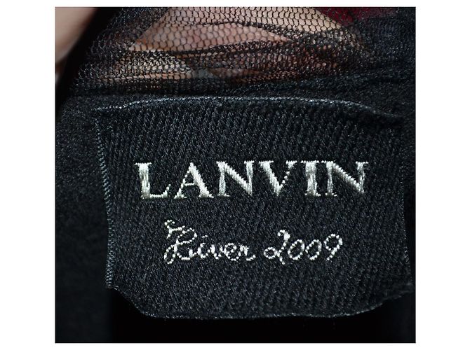 Abito Lanvin nero in lana e seta Taglia 42 IT - vista 6
